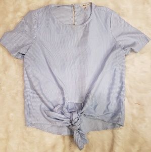 Blue stripe tided shirt